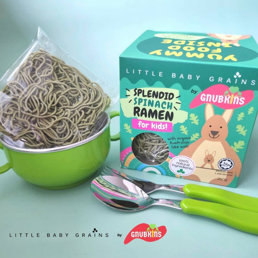 Little Baby Grains by GNUBKINS - Splendid Spinach Ramen for Kids 250g (5 Servings)