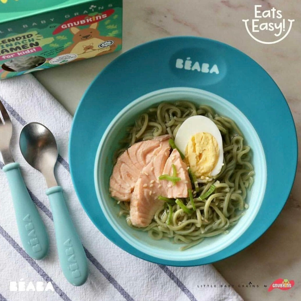 Little Baby Grains by GNUBKINS - Splendid Spinach Ramen for Kids 250g (5 Servings)