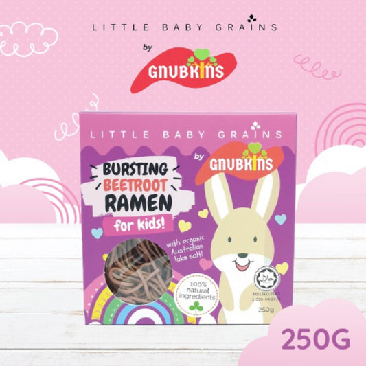 Little Baby Grains by GNUBKINS - Bursting Beetroot Ramen for Kids 250g (5 Servings)