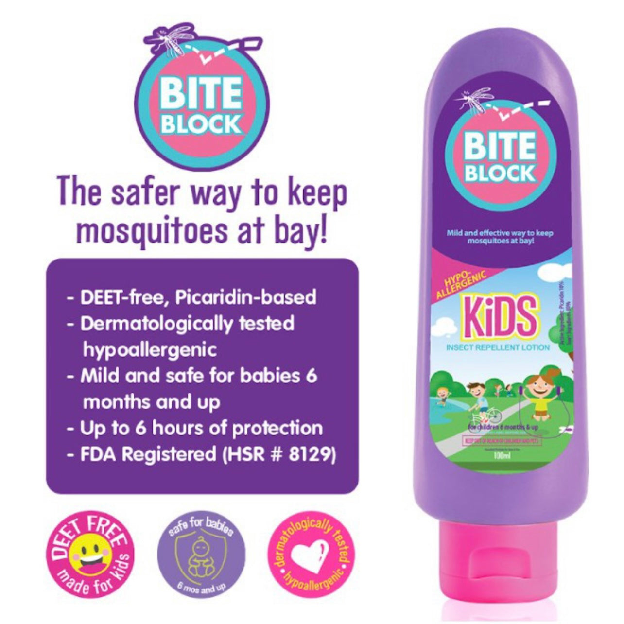 Bite Block Kids Insect Repellent Lotion