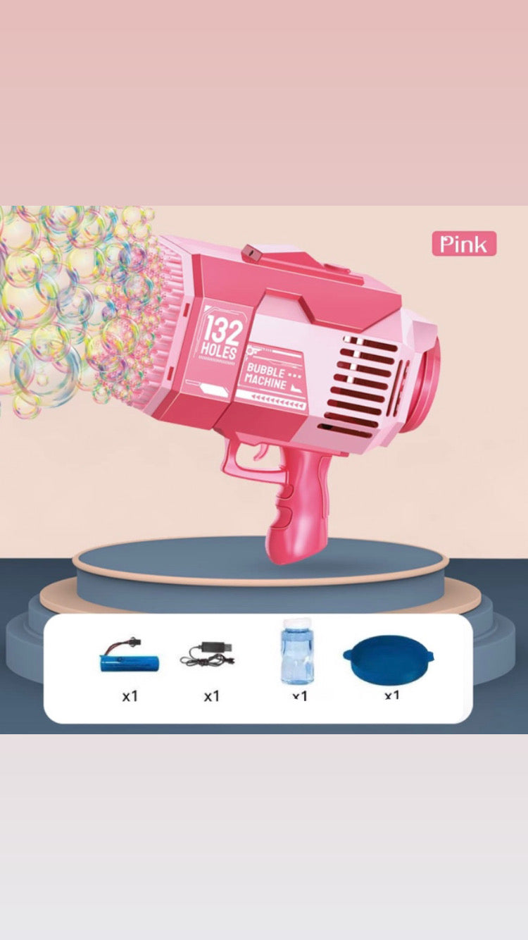 132 Hole Rechargeable Bubble Gun