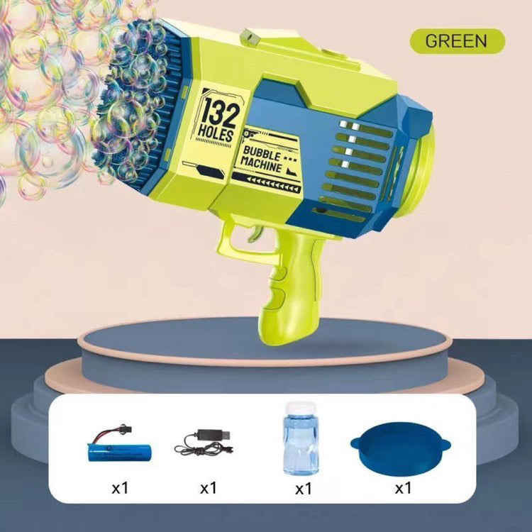 132 Hole Rechargeable Bubble Gun