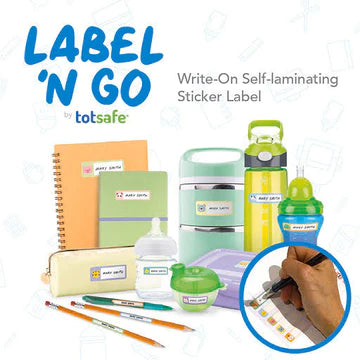 totsafe label n go sticker label